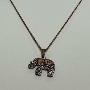 🐘✨ Alex and Ani Elephant Pendant Necklace in Rose Gold Tone